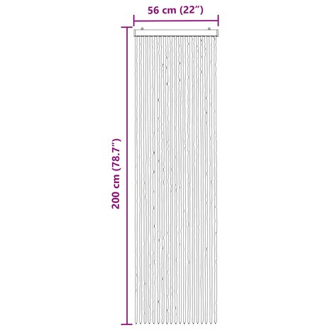 Insectengordijn Chenille Grijs en Beige 56 x 200 cm 100% PP 6