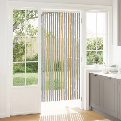 Insectengordijn Chenille Grijs en Beige 90 x 200 cm 100% PP 1