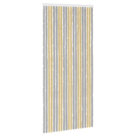 Insectengordijn Chenille Grijs en Beige 90 x 200 cm 100% PP 2