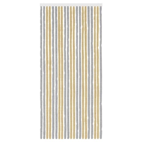 Insectengordijn Chenille Grijs en Beige 90 x 200 cm 100% PP 3