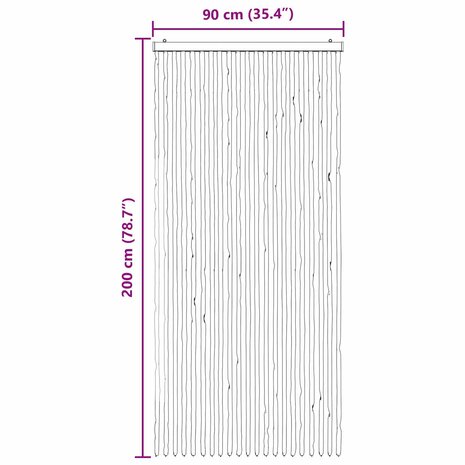 Insectengordijn Chenille Grijs en Beige 90 x 200 cm 100% PP 6
