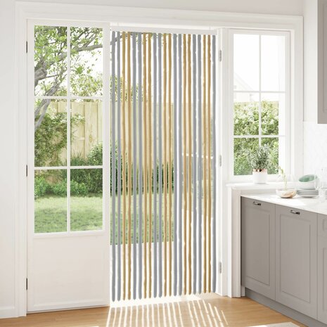 Insectengordijn Chenille Grijs en Beige 90 x 220 cm 100% PP 1