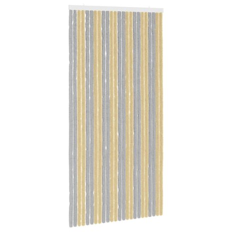 Insectengordijn Chenille Grijs en Beige 100 x 200 cm 100% PP 2