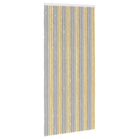 Insectengordijn Chenille Grijs en Beige 100 x 220 cm 100% PP 2
