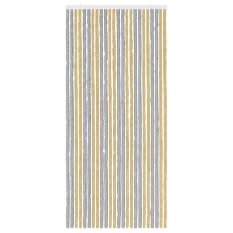 Insectengordijn Chenille Grijs en Beige 100 x 220 cm 100% PP 3