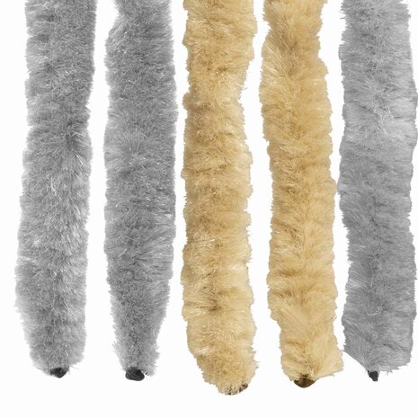 Insectengordijn Chenille Grijs en Beige 100 x 220 cm 100% PP 5