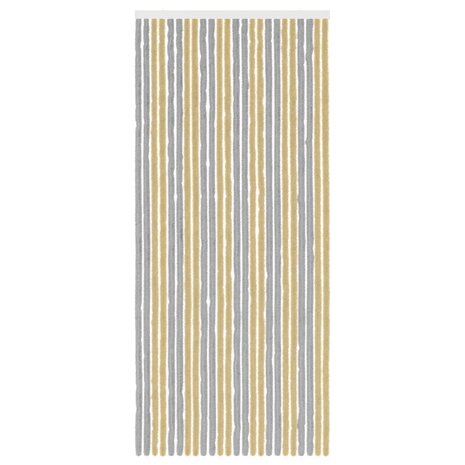 Insectengordijn Chenille Grijs en Beige 100 x 230 cm 100% PP 3