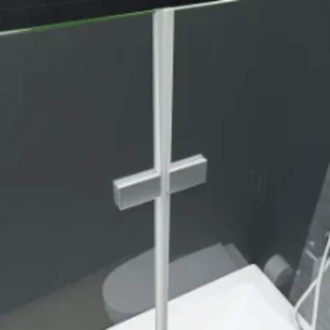 Douchewand inklapbaar 2 panelen 95x140 cm ESG 6