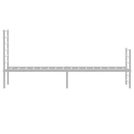 Bedframe met hoofd- en voeteneinde metaal wit 90x190 cm 7