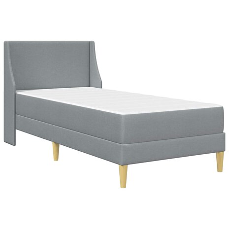 Bedframe met matras Lichtgrijs 80x 200 cm Polyester 3