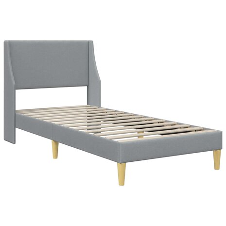 Bedframe met matras Lichtgrijs 80x 200 cm Polyester 4