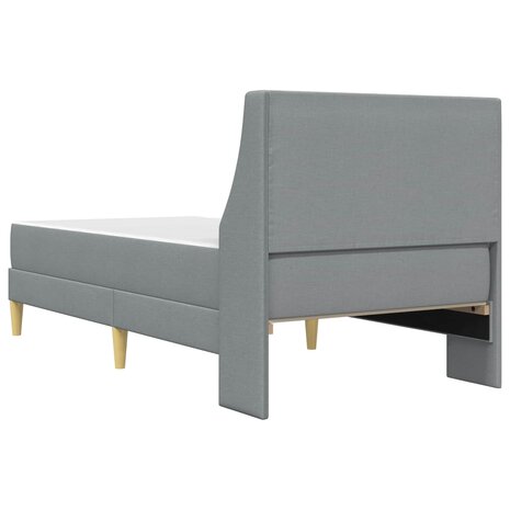 Bedframe met matras Lichtgrijs 80x 200 cm Polyester 8