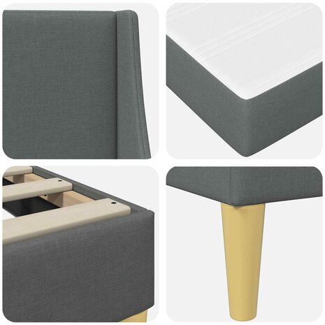 Bedframe met matras met hoofdeinde Polyester 9