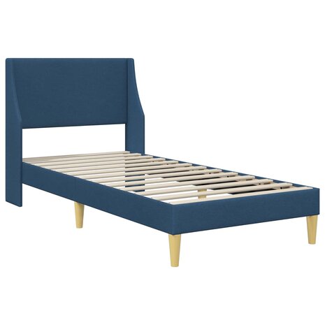 Bedframe met matras met hoofdeinde Blauw 80x 200 cm Polyester 4
