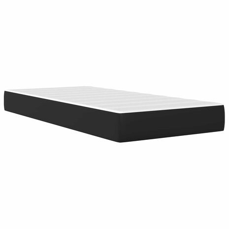 Bedframe met matras Zwart 90 x 200 cm Kunstleer 6