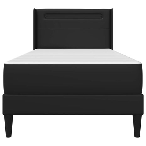 Bedframe met matras Zwart 90 x 200 cm Kunstleer 8