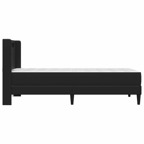 Bedframe met matras Zwart 90 x 200 cm Kunstleer 9