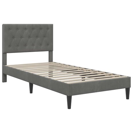Bedframe met matras Donkergrijs 80 x 200 cm Fluweel 4