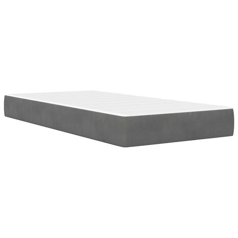 Bedframe met matras Donkergrijs 80 x 200 cm Fluweel 5