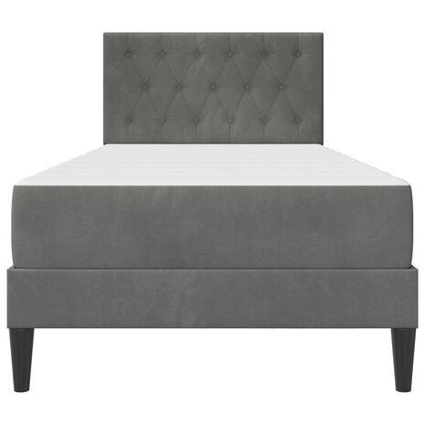 Bedframe met matras Donkergrijs 80 x 200 cm Fluweel 6