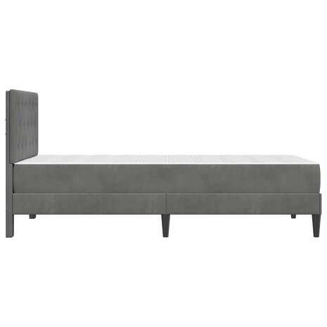 Bedframe met matras Donkergrijs 80 x 200 cm Fluweel 7