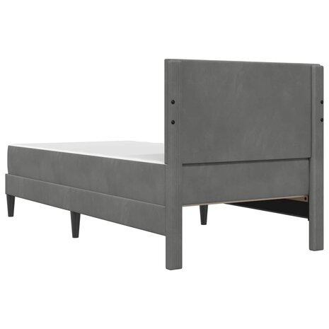 Bedframe met matras Donkergrijs 80 x 200 cm Fluweel 8