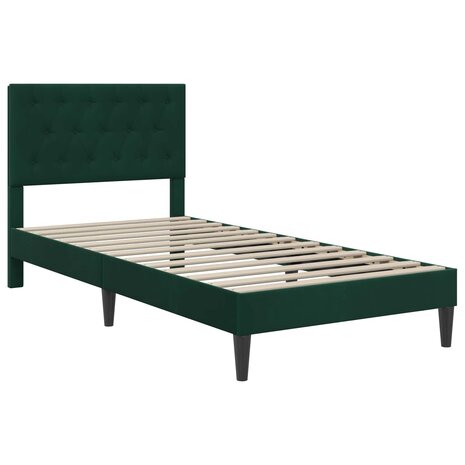 Bedframe met matras Donkergroen 80 x 200 cm Fluweel 4