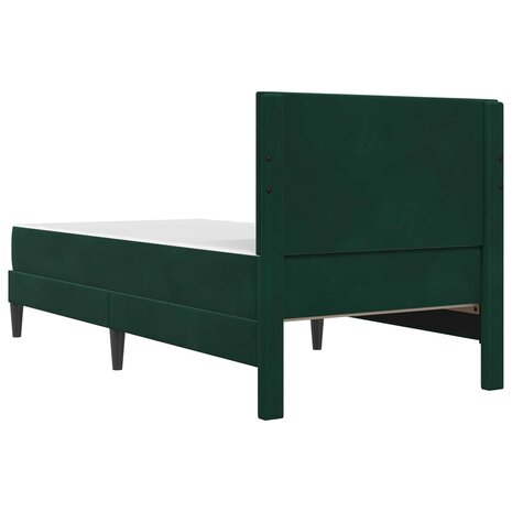 Bedframe met matras Donkergroen 80 x 200 cm Fluweel 8