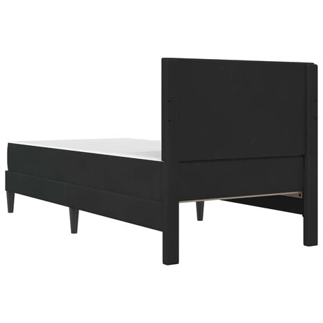 Bedframe met matras met hoofdeinde Zwart 90 x 190 cm Fluweel 8