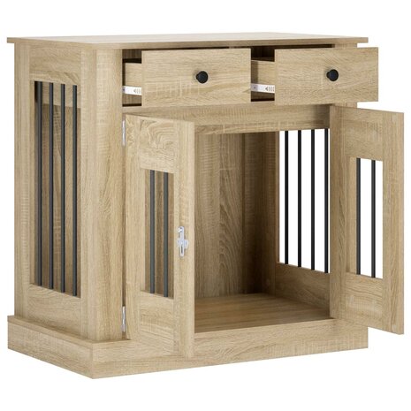 Hondenbench Meubel Sonoma Eiken 80 x 47,5 x 80 cm Bewerkt hout 3