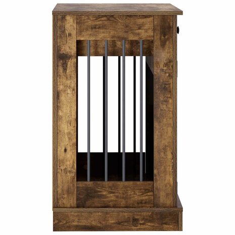 Hondenbench Meubel Gerookt eiken 80 x 47,5 x 80 cm Bewerkt hout 5