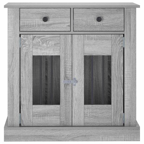 Hondenbench Meubel Grijs Sonoma 80 x 47,5 x 80 cm Bewerkt hout 4
