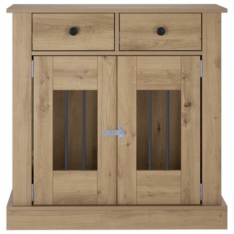 Hondenbench Meubel Artisanaal eiken 80 x 47,5 x 80 cm 4