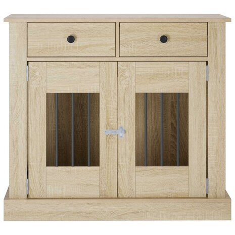 Hondenbench Meubel Sonoma Eiken 90 x 47,5 x 80 cm Bewerkt hout 4
