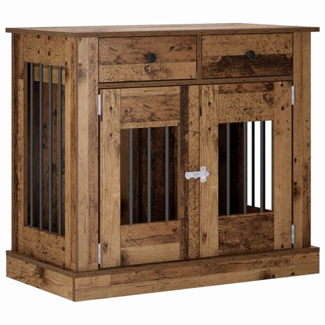 Hondenbench Meubel Oud hout 90 x 47,5 x 80 cm Bewerkt hout 2
