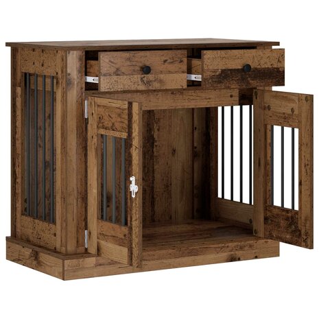 Hondenbench Meubel Oud hout 90 x 47,5 x 80 cm Bewerkt hout 3