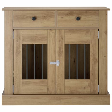 Hondenbench Meubel Artisanaal eiken 90 x 47,5 x 80 cm 4