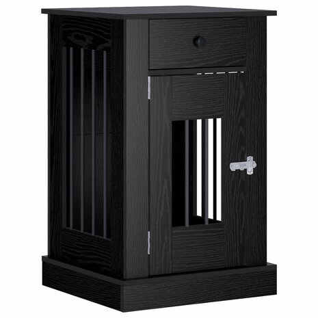 Hondenbench Meubel Zwart eiken 50 x 47,5 x 80 cm Bewerkt hout 2