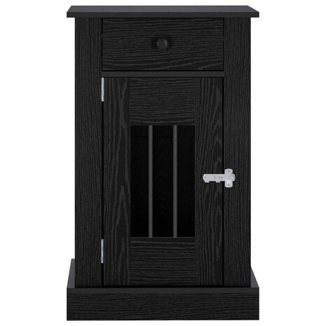 Hondenbench Meubel Zwart eiken 50 x 47,5 x 80 cm Bewerkt hout 4