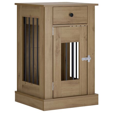 Hondenbench Meubel Artisanaal eiken 50 x 47,5 x 80 cm 2