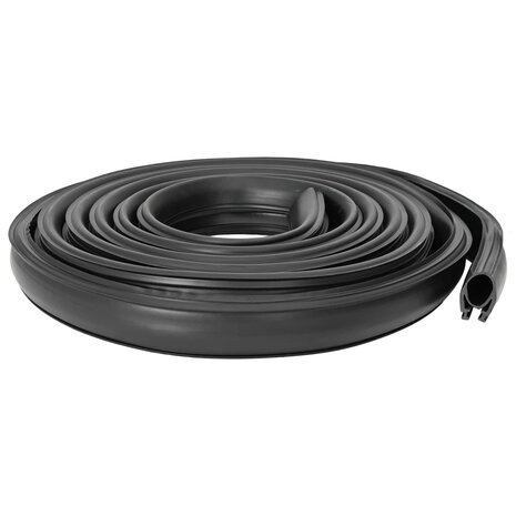 Garage Deurafsluiting Zwart 41 x 33 mm 2,5 m PVC 2