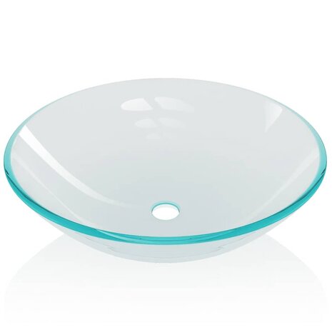 Wasbak gehard glas 42 cm transparant 3