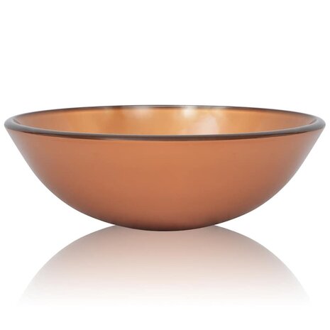 Wasbak gehard glas 42 cm bruin 2