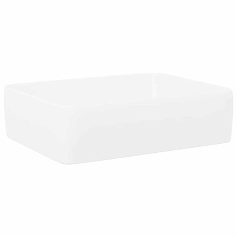 Wasbak 48x37x13 rechthoekig keramiek wit 2