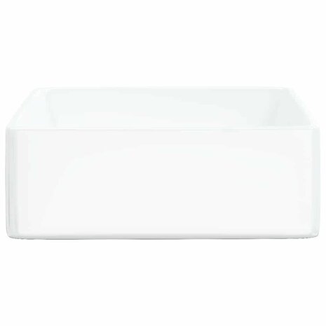 Wasbak 37x37x13 cm vierkant keramiek wit 4
