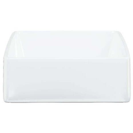 Wasbak 37x37x13 cm vierkant keramiek wit 5