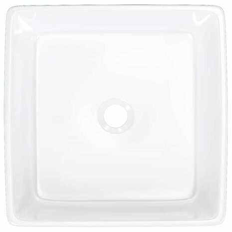 Wasbak 37x37x13 cm vierkant keramiek wit 6