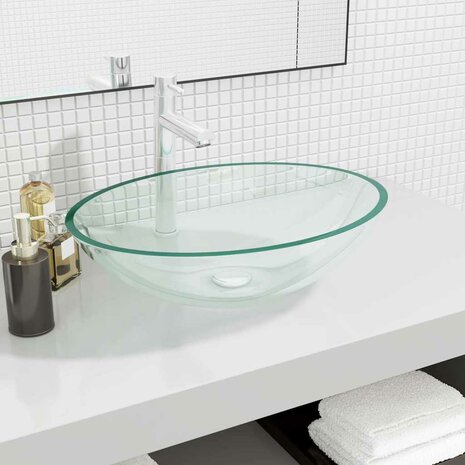 Wasbak 50x37x14 cm glas transparant 1