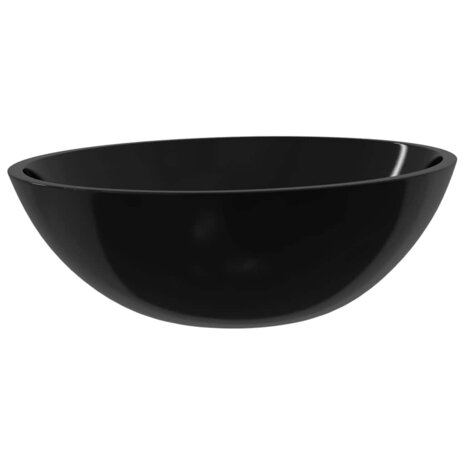 Wasbak 50x37x14 cm glas zwart 2