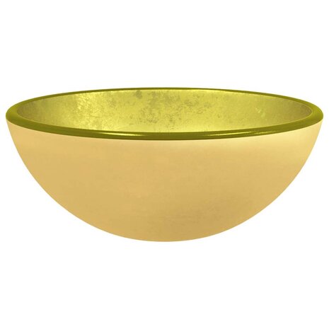 Wasbak 30x12 cm gehard glas goudkleurig 2